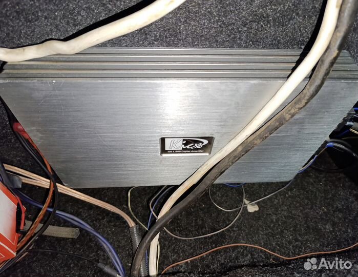 Сабвуфер и усилитель с коробом комплект