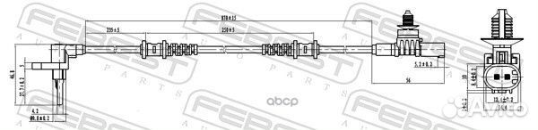 Датчик abs перед прав лев Febest 958 16606-005