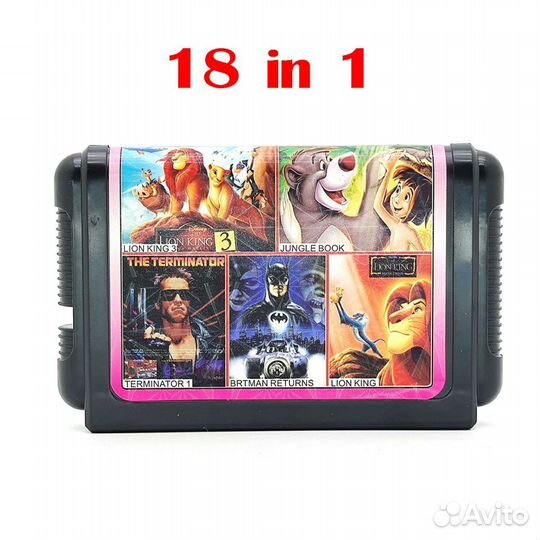 Картридж игровой для Sega (16 bit), новый 18 игр