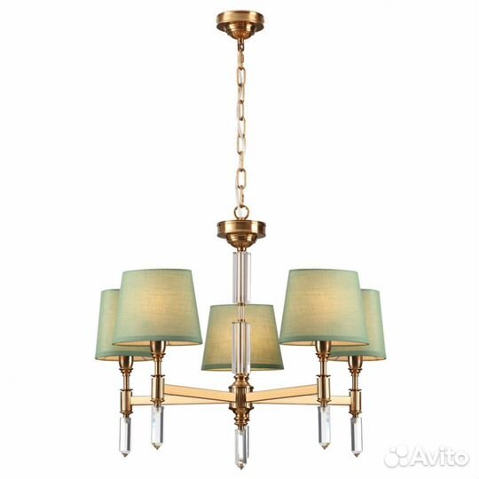 Люстра металл и текстиль в спальню классика