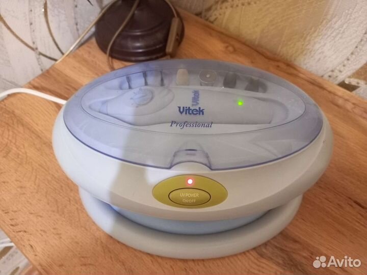 Набор для маникюра с уф лампой и 6 насадок