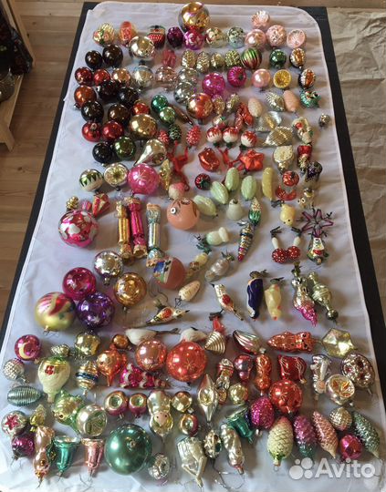 Елочные игрушки. 175 шт. Раритет