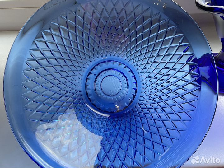 Посуда из синего стекла СССР