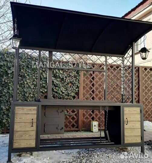 Мангал с крышей