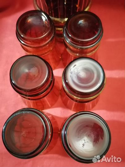 Набор для сока вина Богемия Чехословакия