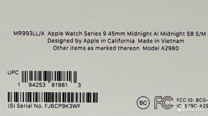 Новые Apple Watch 9 45mm Midnight