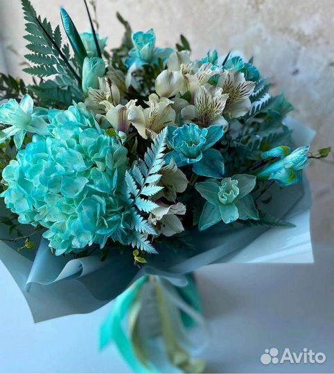 Ткань велюр хлопковый мятный