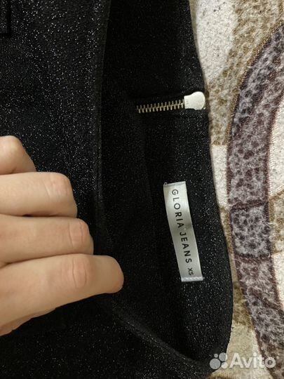 Юбка блестящая мини