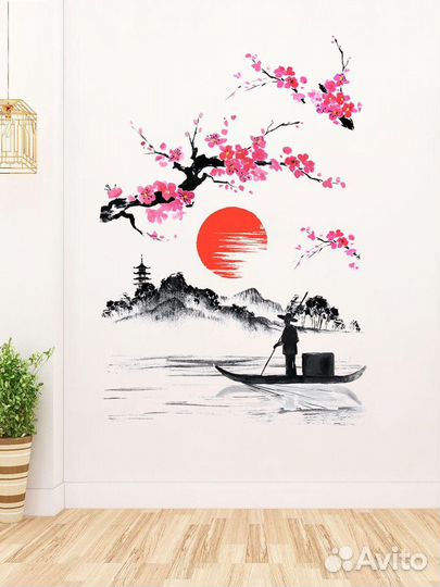 Красивая интерьерная наклейка украшение для двери