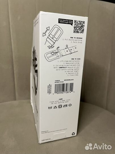 Мужской кожаный ремень timberland