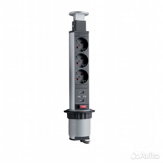 Блок розеток выдвижной вертикальный