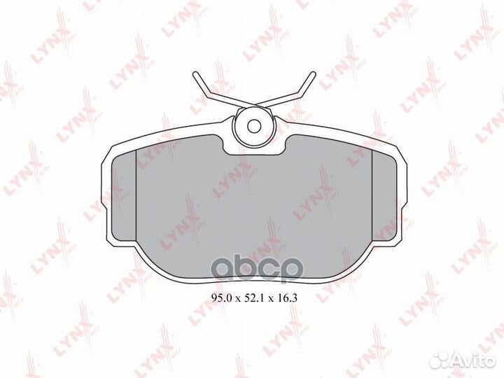 Колодки тормозные дисковые зад BD5008 lynxauto