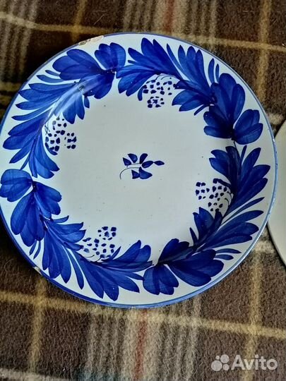 Тарелки кобальт Кузнецов винтаж