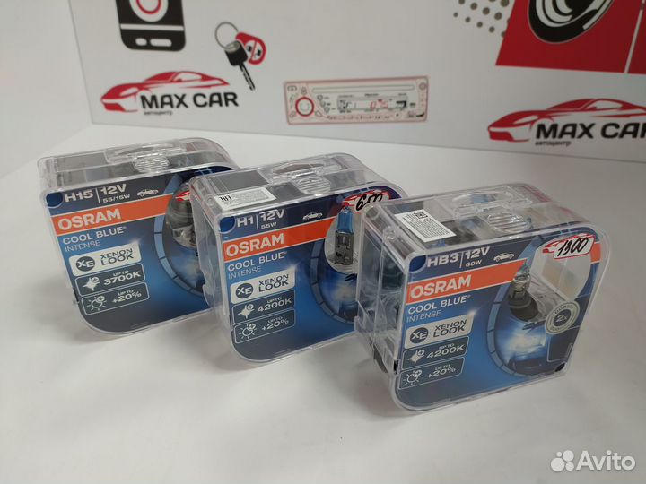 Лампы osram cool blue H4,H3,HB3,HB4,H1,H15,H7,H1