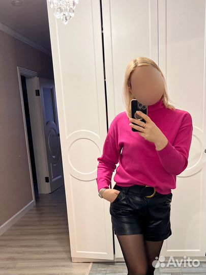 Кожаные шорты 44