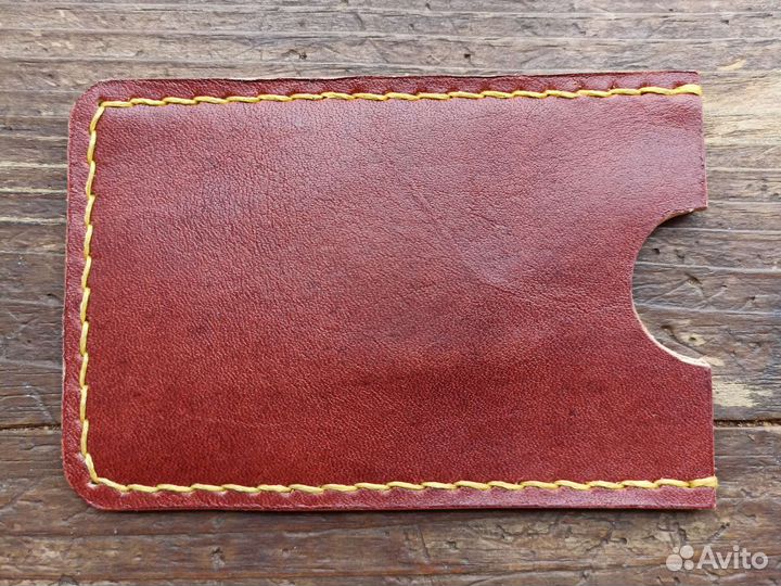 Чехол для пластиковой карты, натуральная кожа