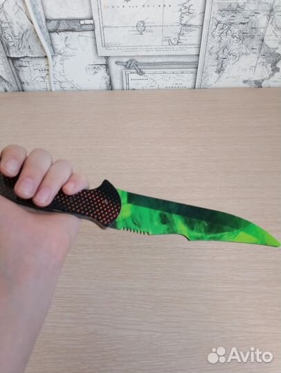 Нож деревянный, зелёный, детский
