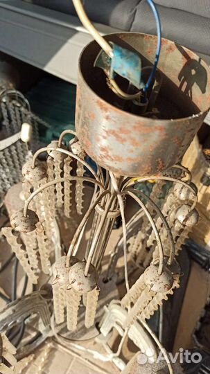 Люстра ретро винтаж СССР стекло
