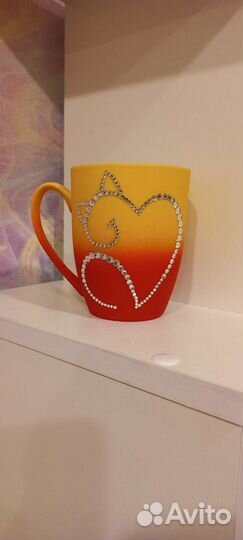 Кружка со стразами