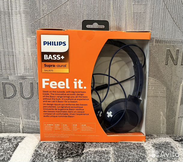 Наушники проводные philips bass+