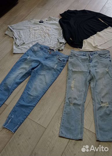 Джинсы и брюки женские пакетом, размер L