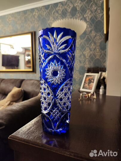 Ваза хрустальная cobalt