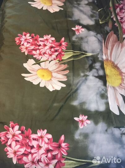 Простыня и пододеяльник цветы