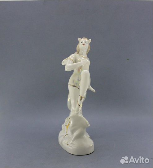 Фарфоровая статуэтка,Балерина Кошка, Вербилки