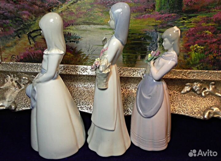 Девочки.Испания.Цветочницы.Статуэтки.Рекена.Фарфор