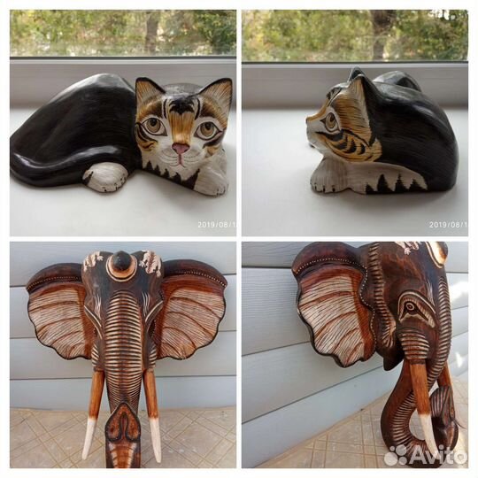 Деревянные панно, статуэтки. Новые. Индонезия