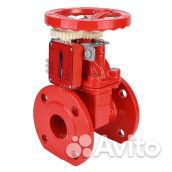 Задвижка клиновая 30ч39р (аналог мзвг) DN.ru gvwn1414S-2W-F-S signal box red Ду150 Ру10/16 фланцевая