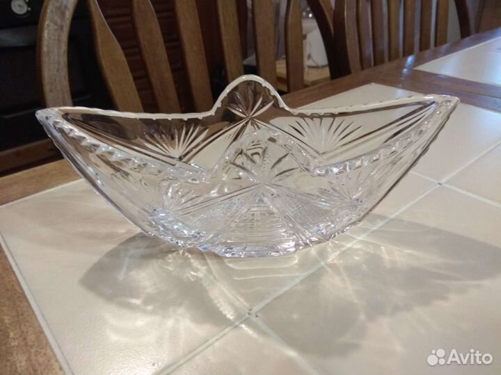 Салатница (конфетница) хрустальная СССР