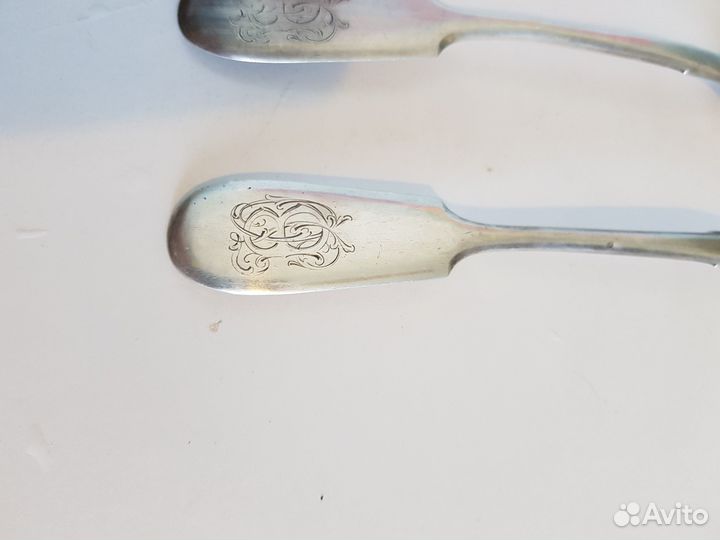 Ложки столовые, царское серебро 84-й пробы