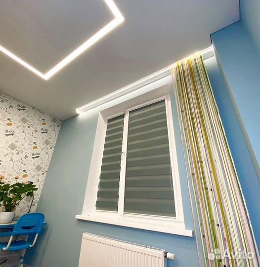 Жалюзи рулонные шторы день ночь