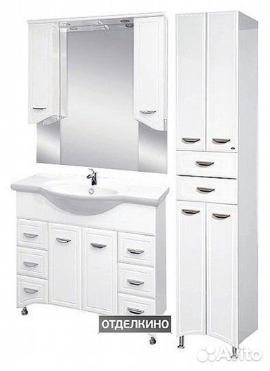 Тумба с раковиной Misty Дрея 105 6 ящиков