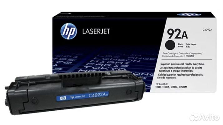 HP C4092A (92A) тонер-картридж черный