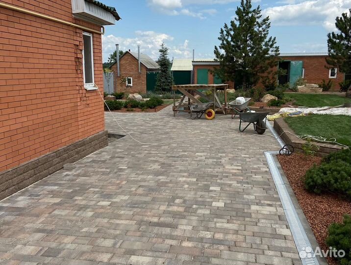 Укладка тротуарной плитки