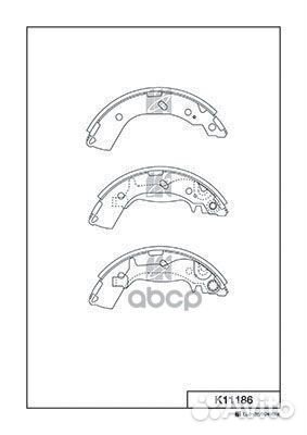 Колодки тормозные барабанные Hyundai k11186 Kas