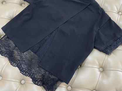 Футболка черная нарядная с кружевом, Волгоград