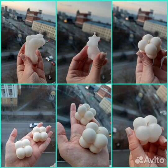 Свечи соевые и парафиновые ручной работы