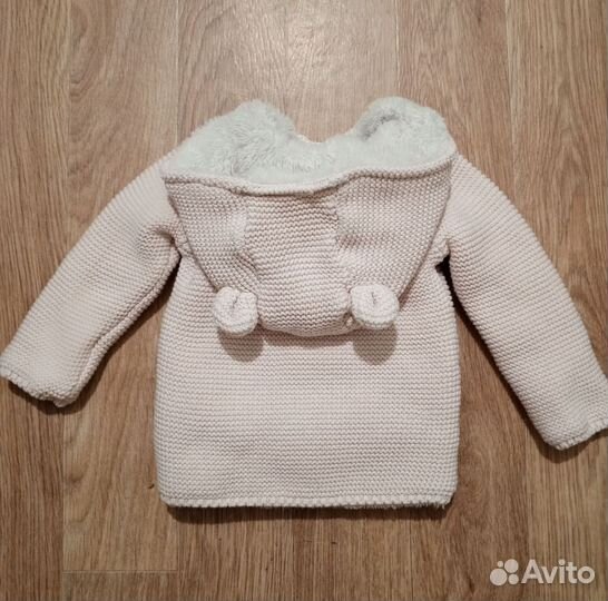 Кофта на меху розовая Германия 6-9-12 мес