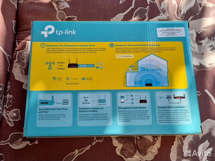 4 g роутер модем tp link mr 150