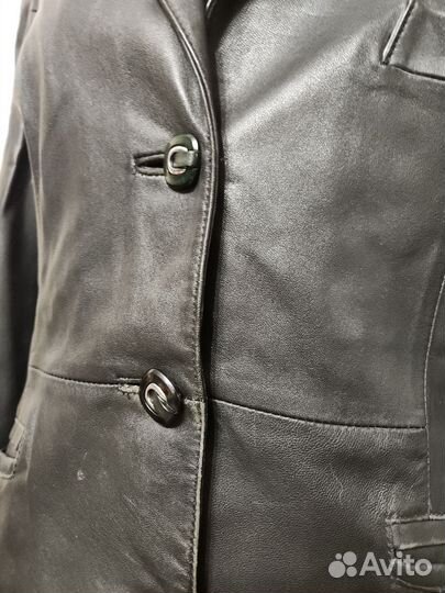 Плащ женский кожаный 44