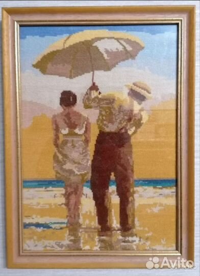 Картина вышитая крестом ручная работа