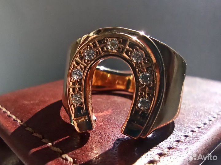 Кольцо мужское золотое покрытие