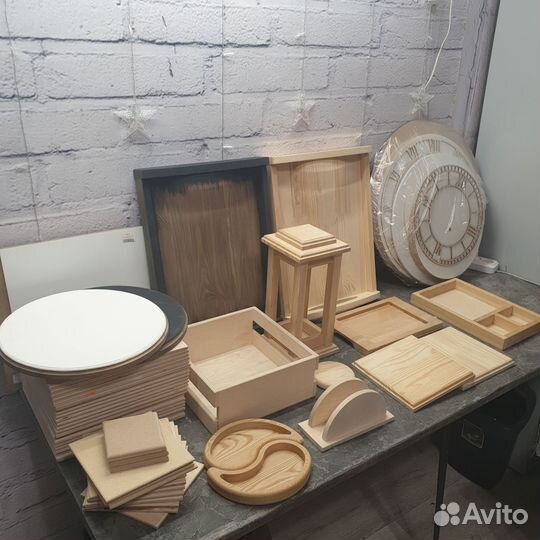 Деревянные заготовки, подносы, менажницы, борды