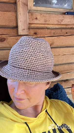 Шляпа из рафии ручной работы р56-58