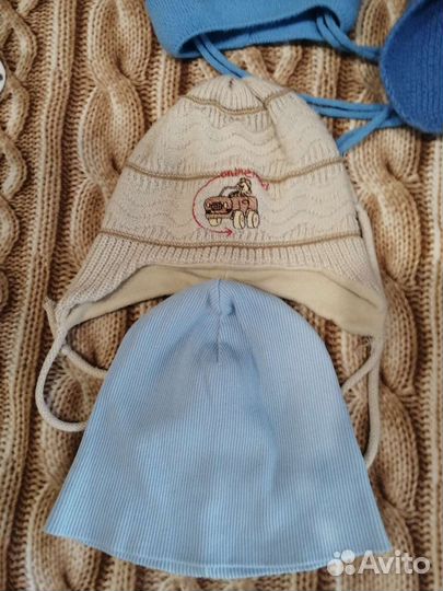 Шапочки для малышей до 1 года