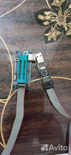 Программатор AVR usbisp + панелька на плате