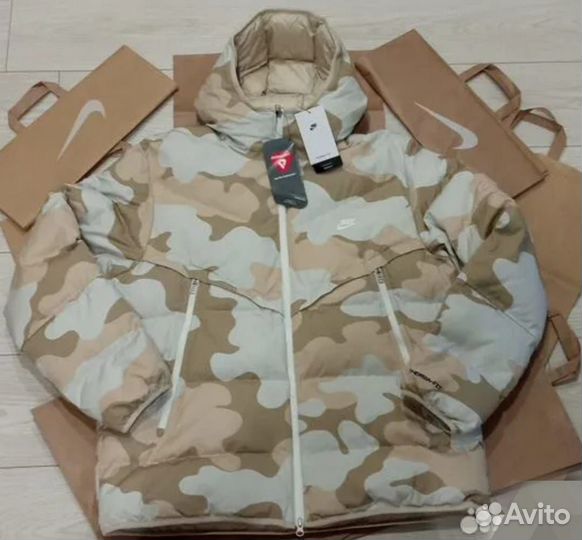 Пуховик Nike Beige Camo Jacket, XL,оригинал